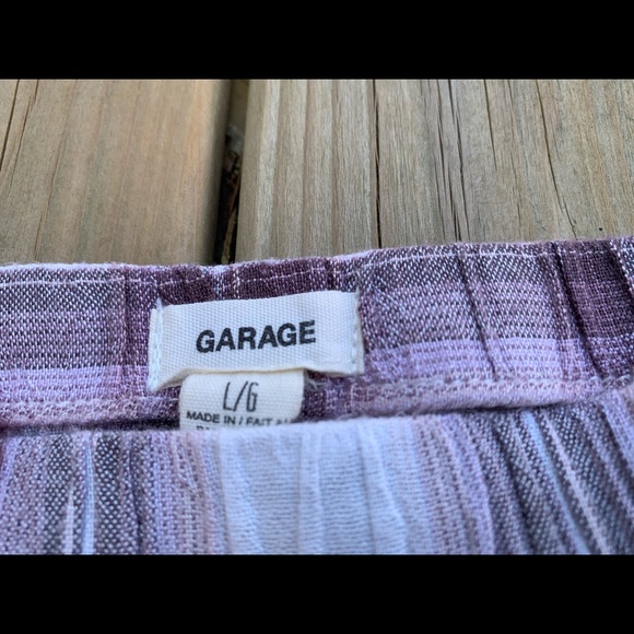 Garage Cropped Plaid Off the shoulder top - Picture 3 of 3